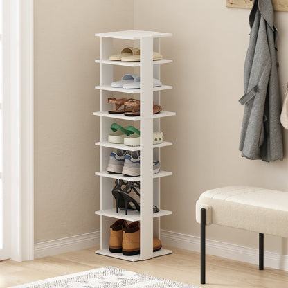 8-Tier Vertical Space Saving Free Standing Shoe Tower, Shoe Rack
