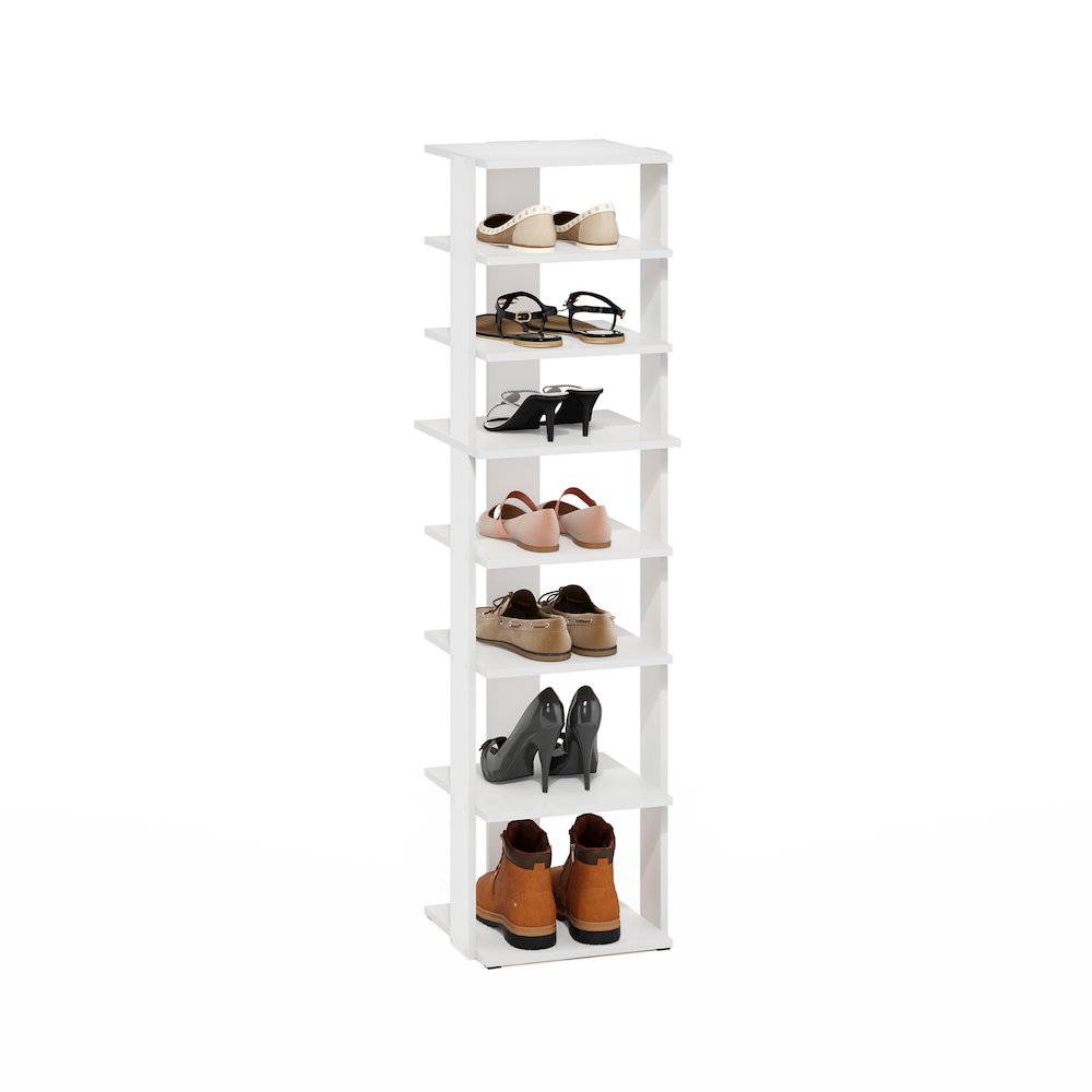 8-Tier Vertical Space Saving Free Standing Shoe Tower, Shoe Rack