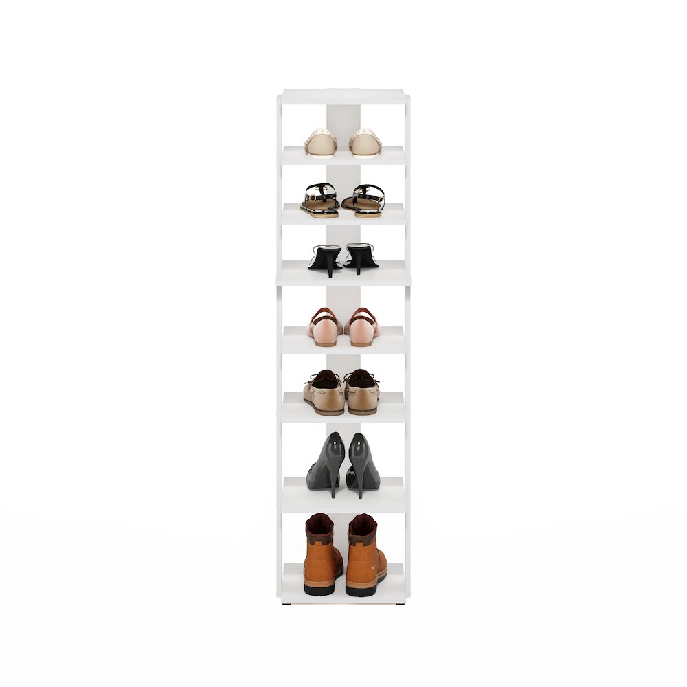 8-Tier Vertical Space Saving Free Standing Shoe Tower, Shoe Rack