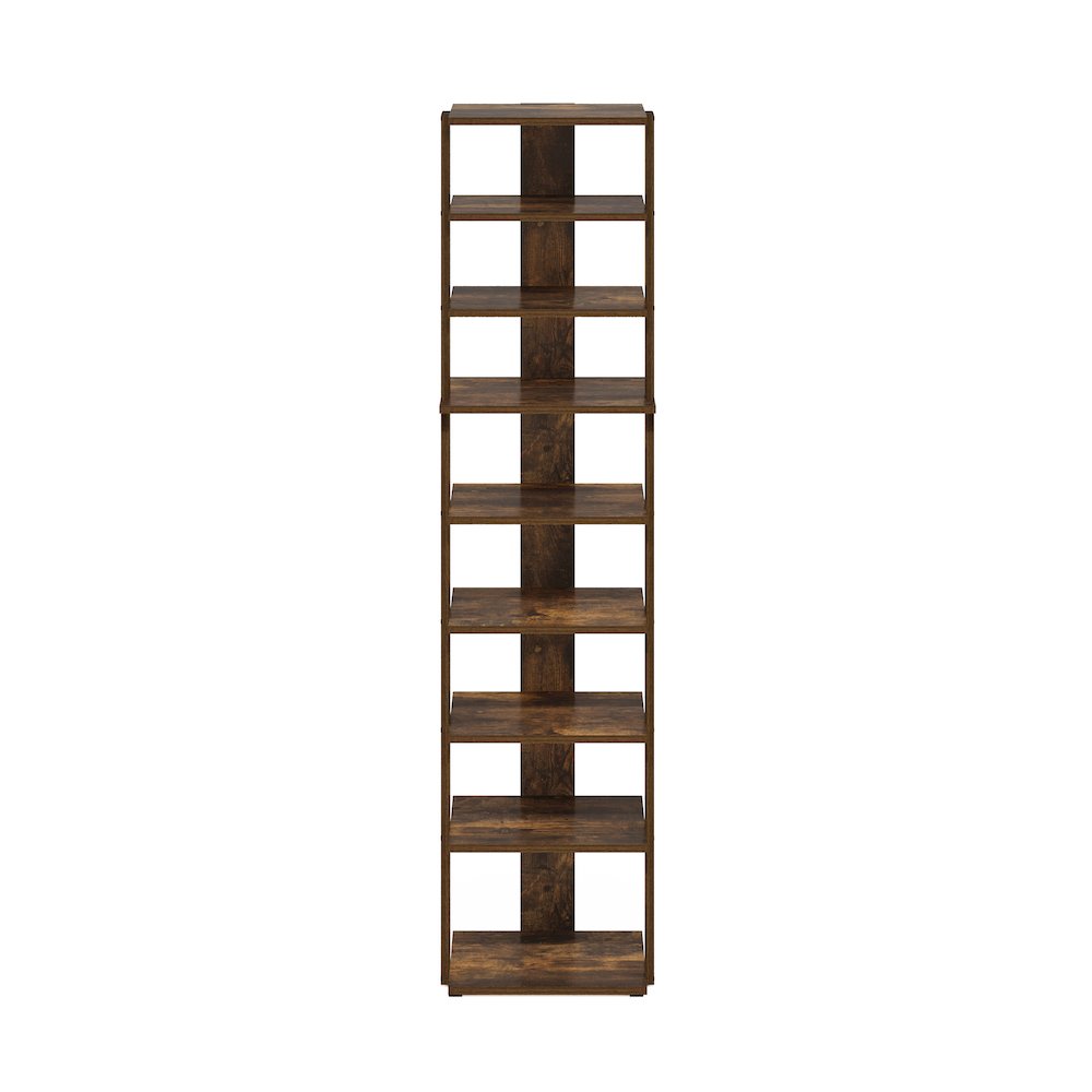 9-Tier Vertical Space Saving Free Standing Shoe Tower, Shoe Rack