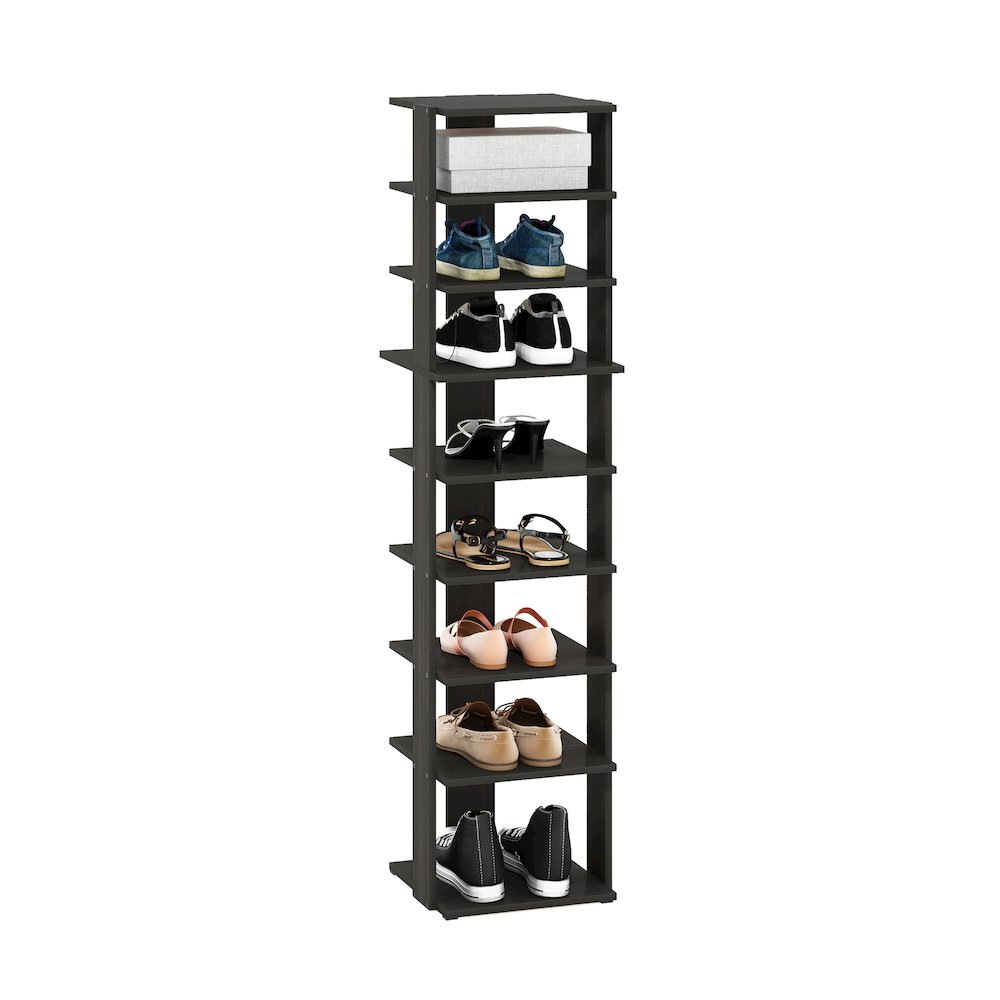 9-Tier Vertical Space Saving Free Standing Shoe Tower, Shoe Rack