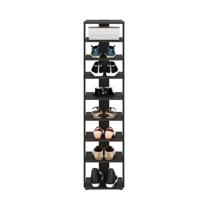 9-Tier Vertical Space Saving Free Standing Shoe Tower, Shoe Rack
