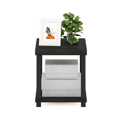 Turn-N-Tube Classic 2-Tier End Table, Side Table, Espresso/Black