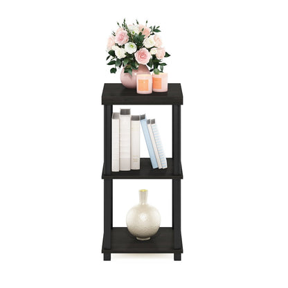 Turn-N-Tube Classic 3-Tier End Table, Side Table, Espresso/Black