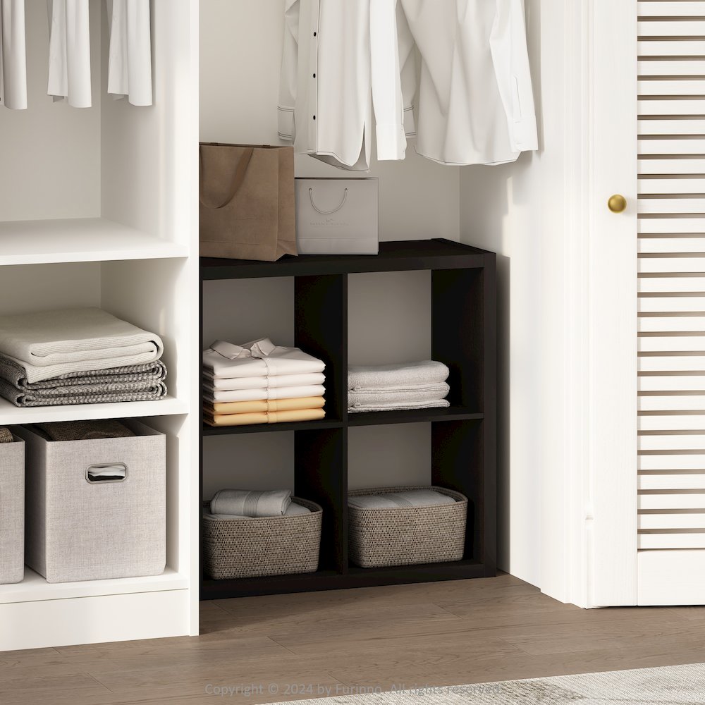 Cubic Open Back Multipurpose Clothing & Closet Storage Organizer Shelf