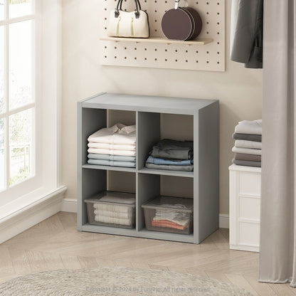 Cubic Open Back Multipurpose Clothing & Closet Storage Organizer Shelf