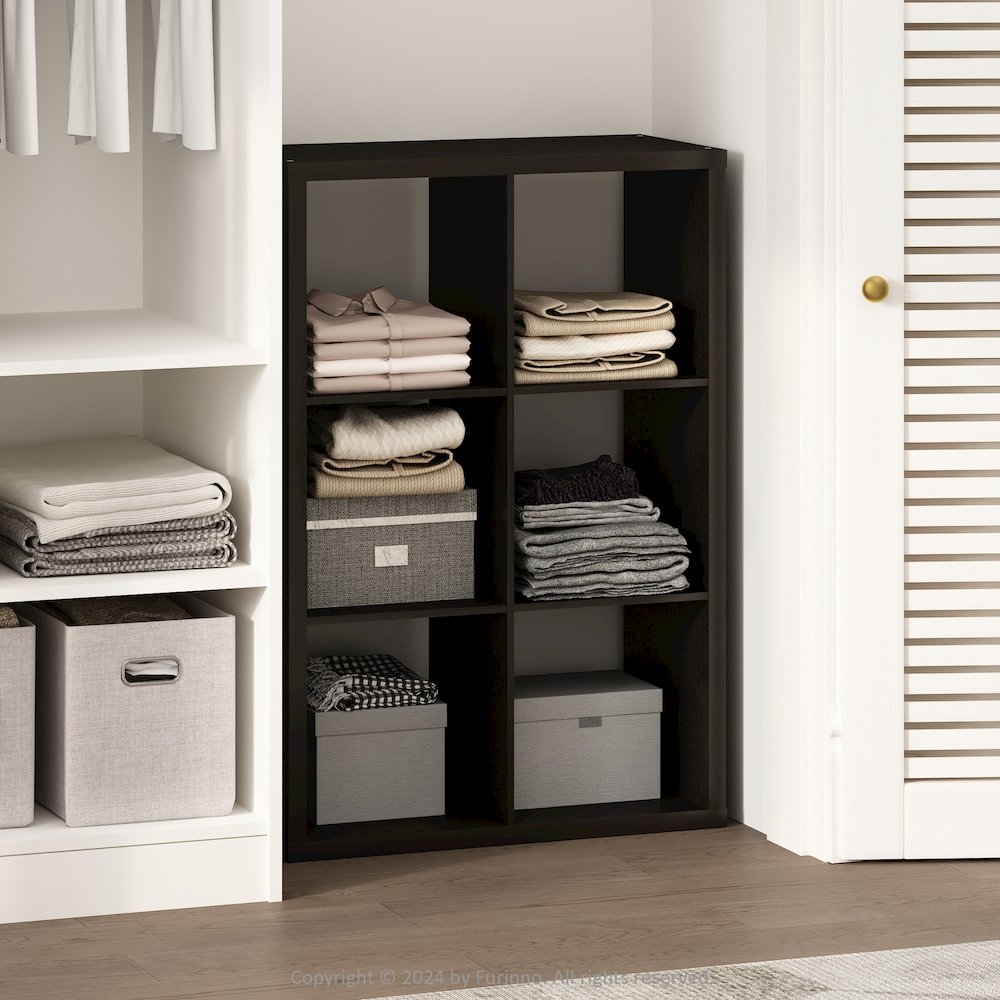 Cubic Open Back Multipurpose Clothing & Closet Storage Organizer Shelf
