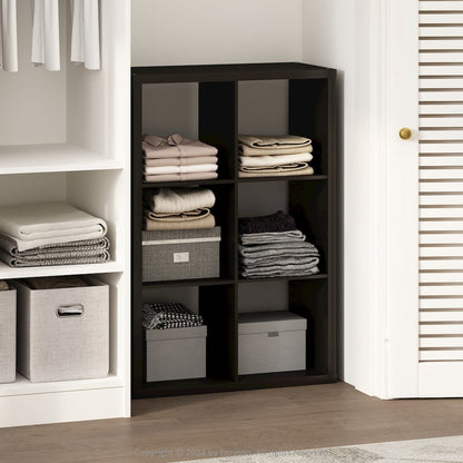 Cubic Open Back Multipurpose Clothing & Closet Storage Organizer Shelf