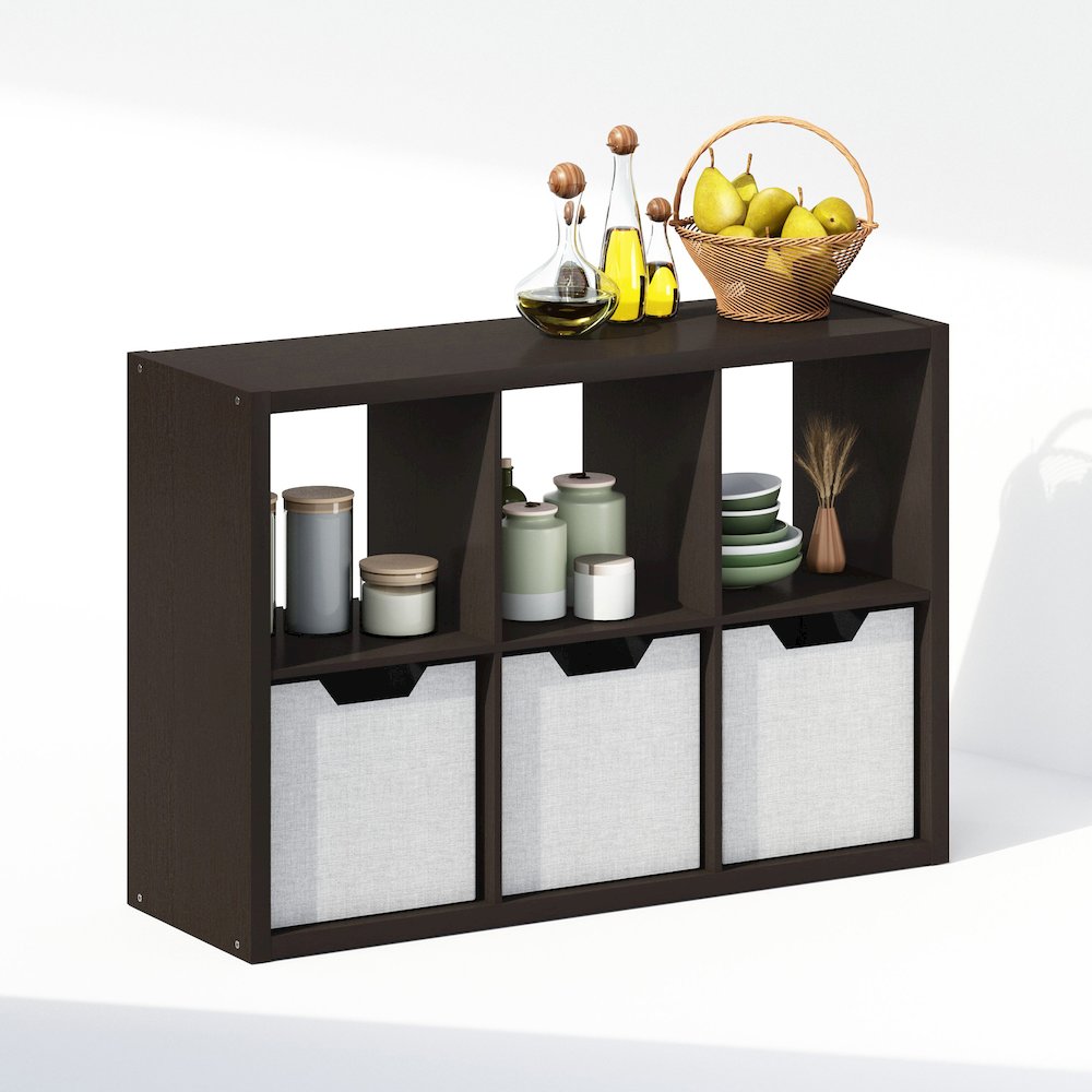 Cubic Open Back Multipurpose Clothing & Closet Storage Organizer Shelf