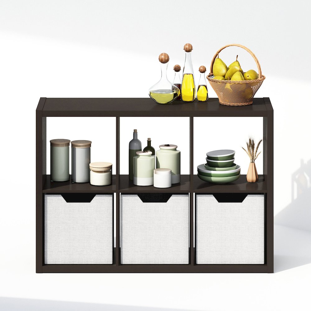 Cubic Open Back Multipurpose Clothing & Closet Storage Organizer Shelf