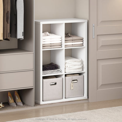 Cubic Open Back Multipurpose Clothing & Closet Storage Organizer Shelf