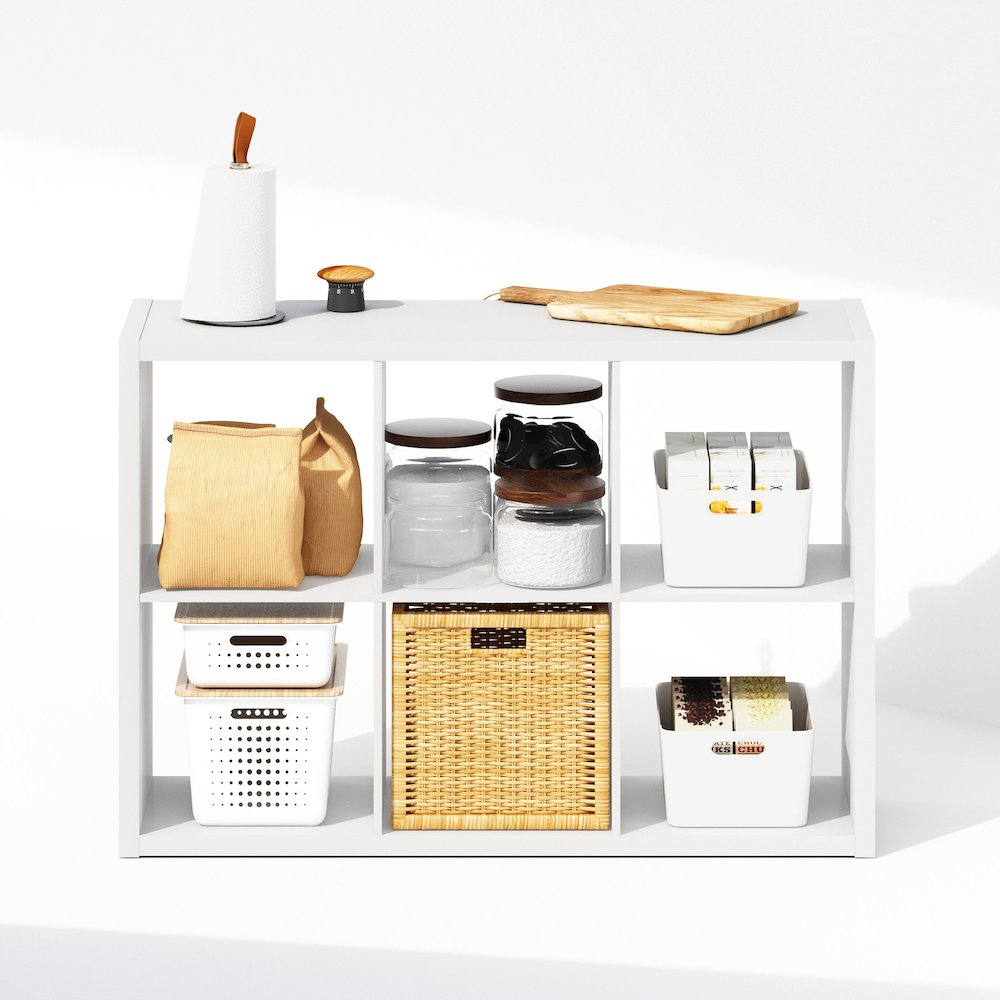 Cubic Open Back Multipurpose Clothing & Closet Storage Organizer Shelf