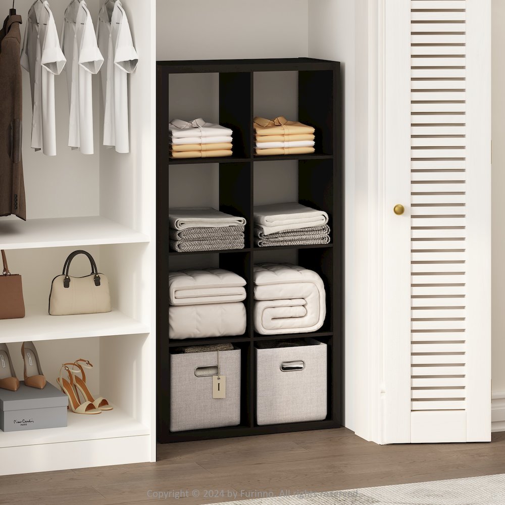Cubic Open Back Multipurpose Clothing & Closet Storage Organizer Shelf
