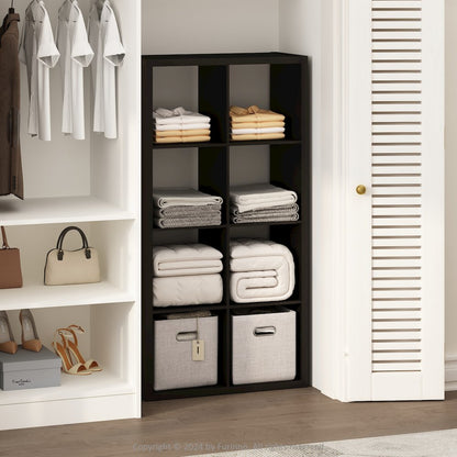 Cubic Open Back Multipurpose Clothing & Closet Storage Organizer Shelf