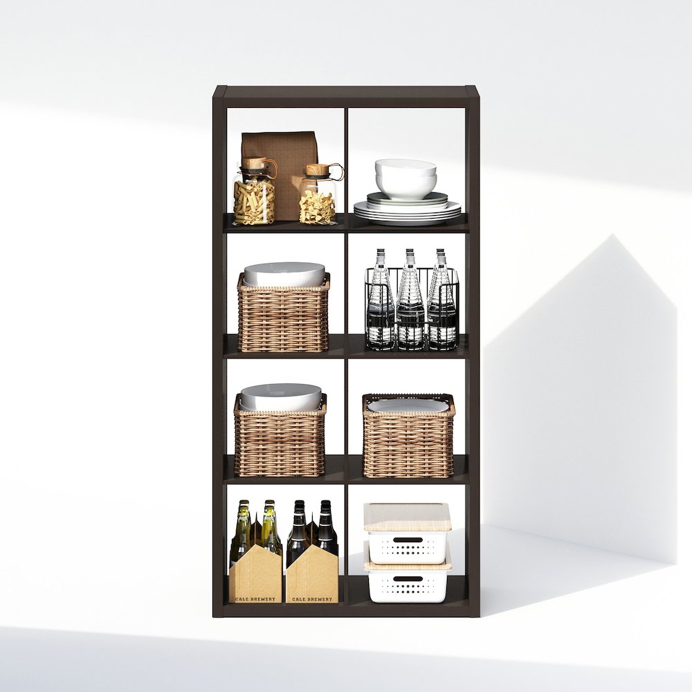Cubic Open Back Multipurpose Clothing & Closet Storage Organizer Shelf