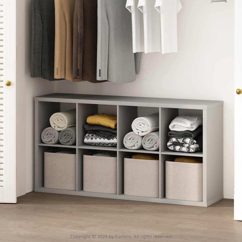 Cubic Open Back Multipurpose Clothing & Closet Storage Organizer Shelf