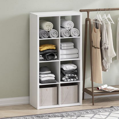 Cubic Open Back Multipurpose Clothing & Closet Storage Organizer Shelf