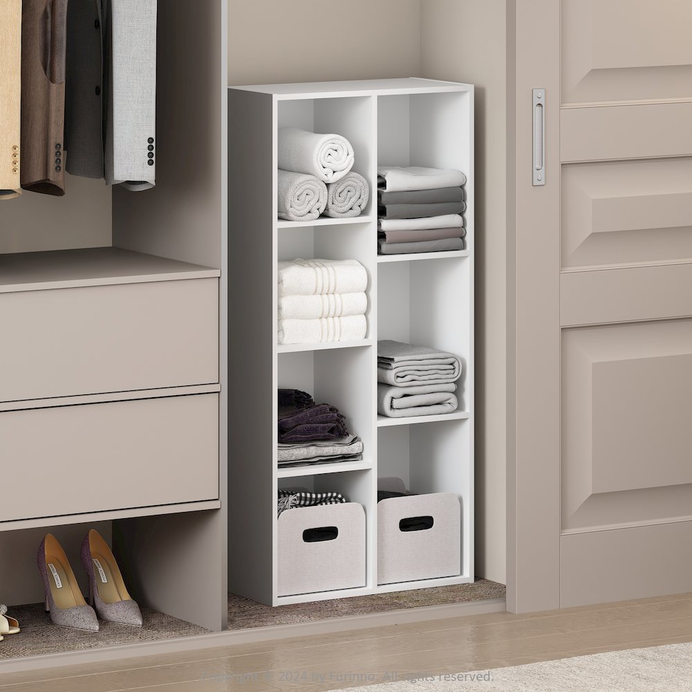 Reed 7-Cube Multipurpose Open Shelf Clothing & Closet Storage Organization