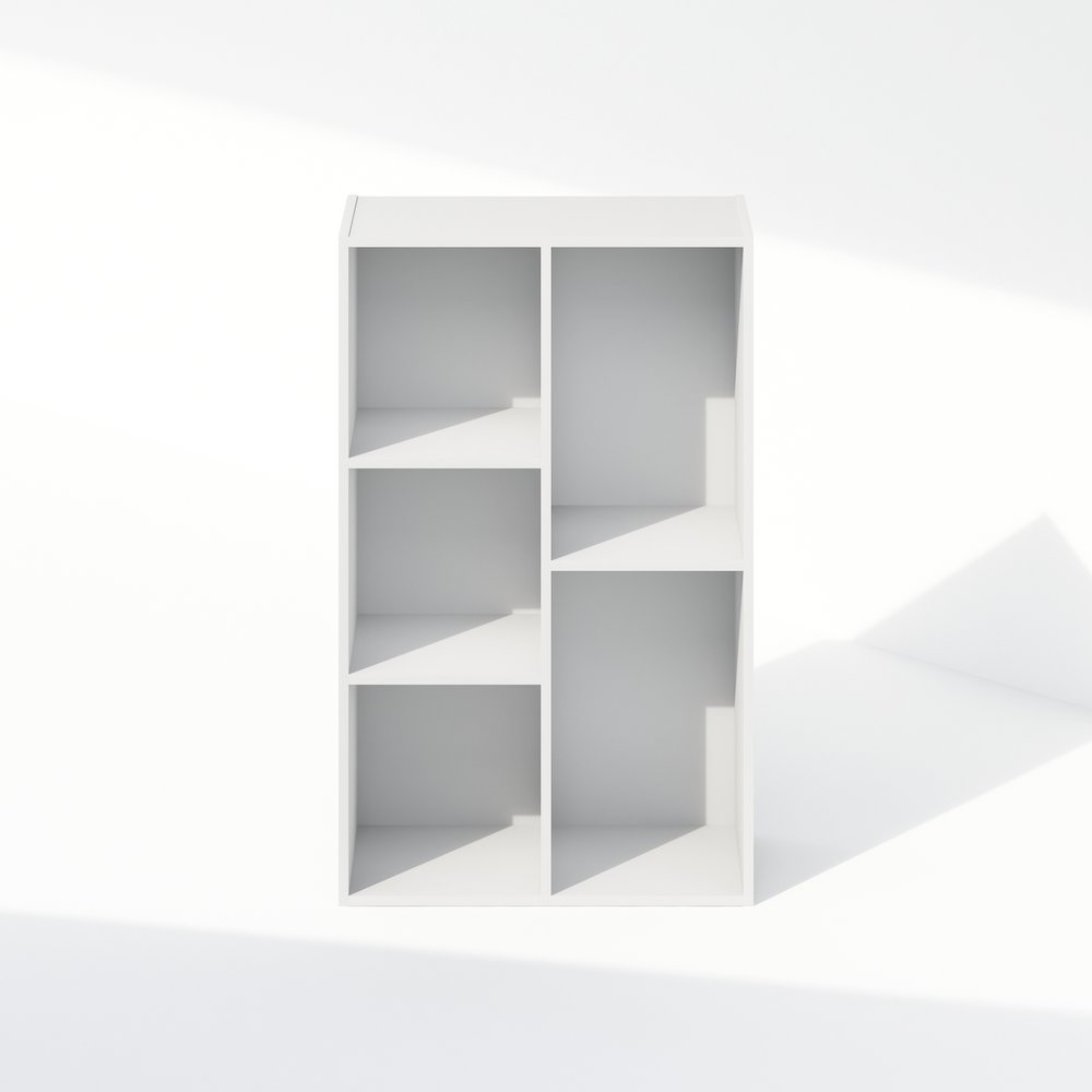 Reed 5-Cube Multipurpose Open Shelf Clothing & Closet Storage Organization