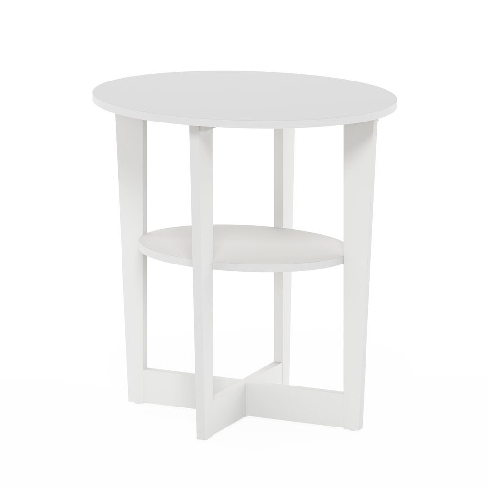 JAYA Oval End Table, Side Table, Nightstand, White