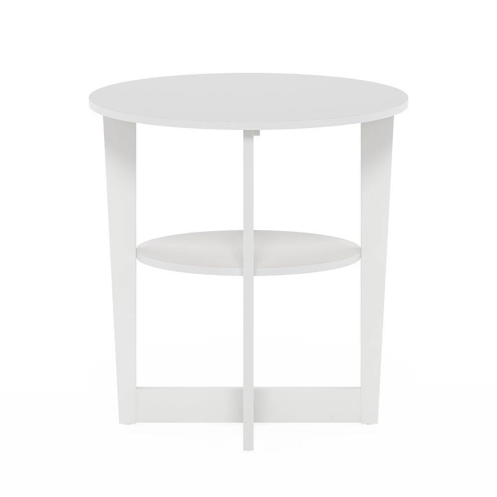 JAYA Oval End Table, Side Table, Nightstand, White