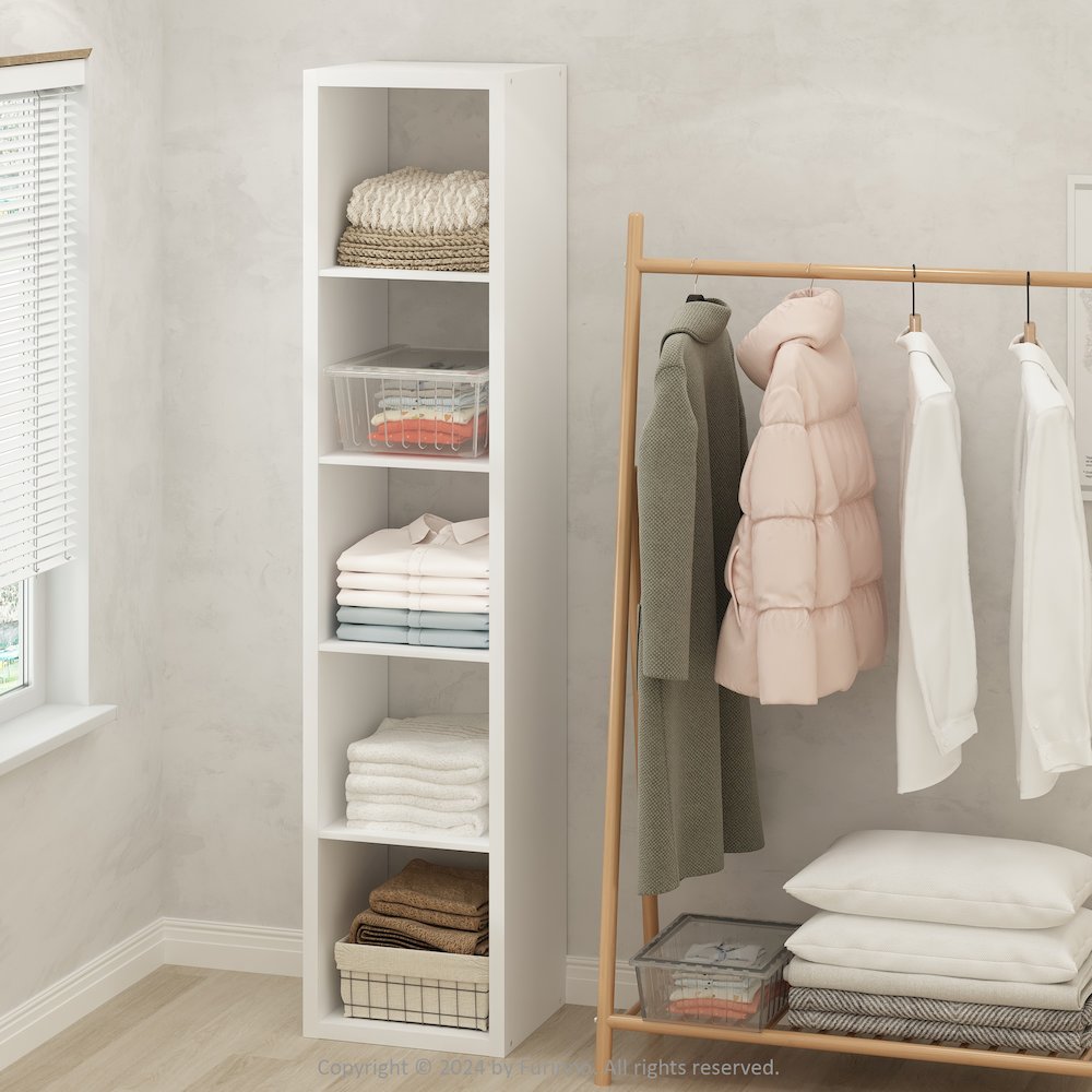 Cubic Open Back Multipurpose Clothing & Closet Storage Organizer Shelf