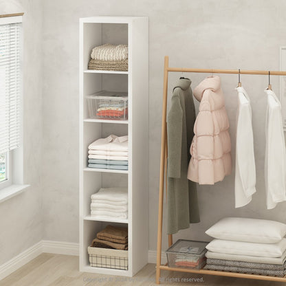 Cubic Open Back Multipurpose Clothing & Closet Storage Organizer Shelf
