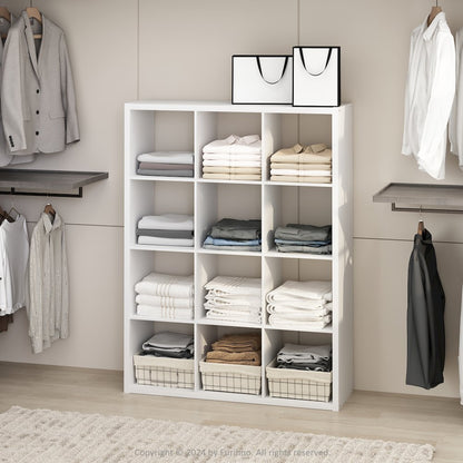 Cubic Open Back Multipurpose Clothing & Closet Storage Organizer Shelf