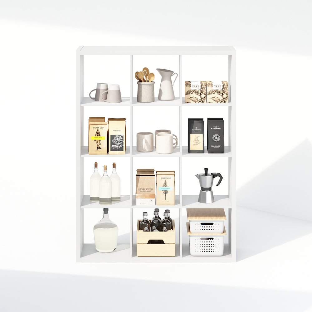 Cubic Open Back Multipurpose Clothing & Closet Storage Organizer Shelf