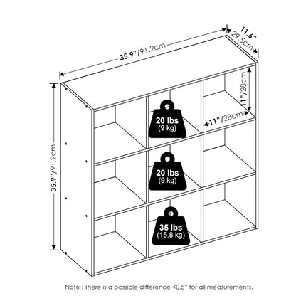 Multipurpose Clothing & Closet Storage Organizer Shelf, 9-Cube, Espresso
