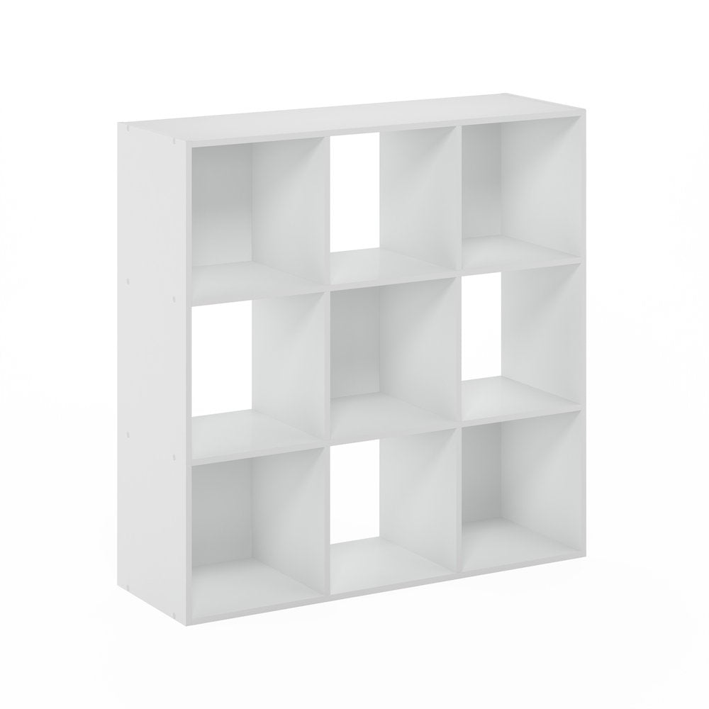 Multipurpose Clothing & Closet Storage Organizer Shelf, 9-Cube, White