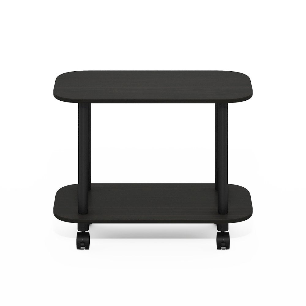 TURN-N-TUBE Night Stand, 2-Tier Oval, End Table, Espresso