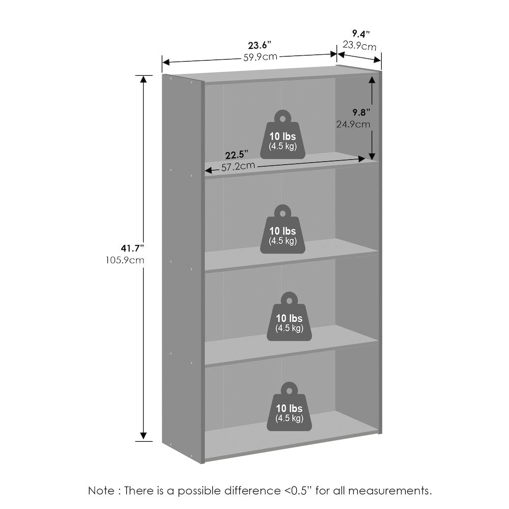 Reed 4-Tier Multipurpose Open Shelf Clothing & Closet Storage Organization