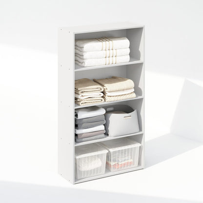 Reed 4-Tier Multipurpose Open Shelf Clothing & Closet Storage Organization