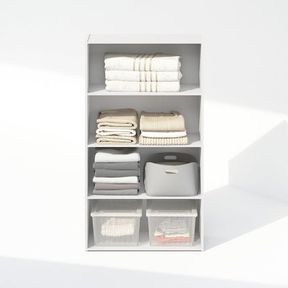 Reed 4-Tier Multipurpose Open Shelf Clothing & Closet Storage Organization