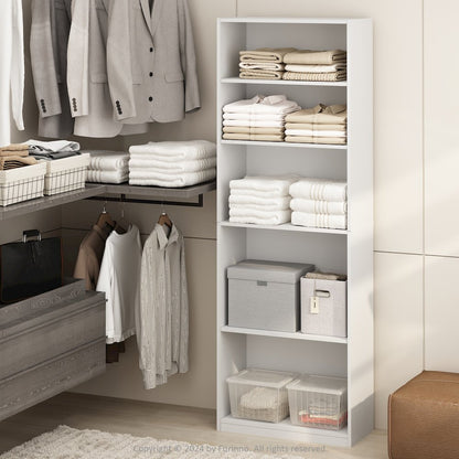 Reed 5-Tier Multipurpose Adjustable Shelf Clothing & Closet Storage Organization