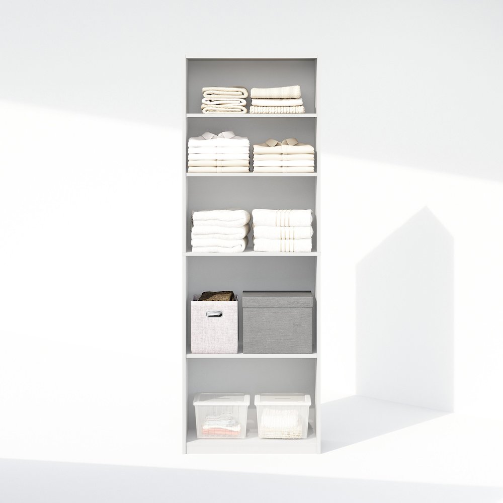 Reed 5-Tier Multipurpose Adjustable Shelf Clothing & Closet Storage Organization