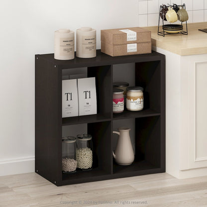 Hermite 4-Cube Open Shelves Kitchen Storage, Kitchen Island, Bakers Rack