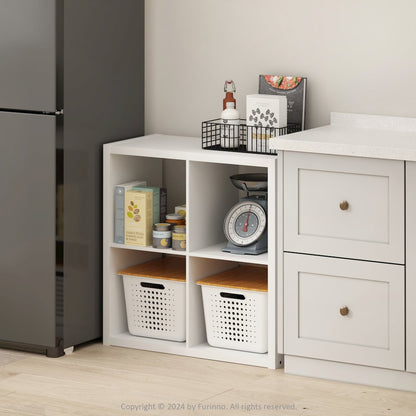 Hermite 4-Cube Open Shelves Kitchen Storage, Kitchen Island, Bakers Rack