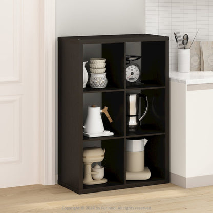 Hermite 6-Cube Open Shelves Kitchen Storage, Kitchen Island, Bakers Rack