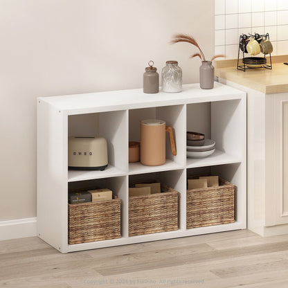 Hermite 6-Cube Open Shelves Kitchen Storage, Kitchen Island, Bakers Rack