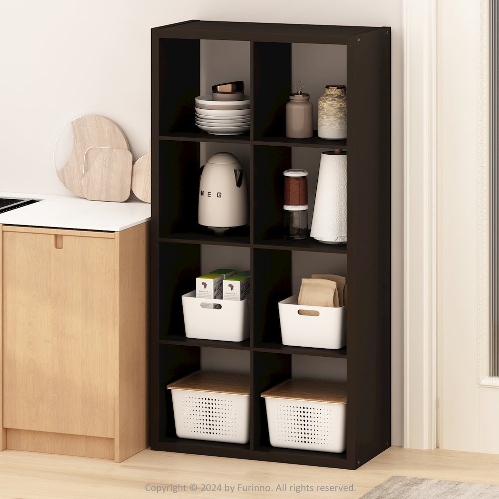Hermite 8-Cube Open Shelves Kitchen Storage, Kitchen Island, Bakers Rack