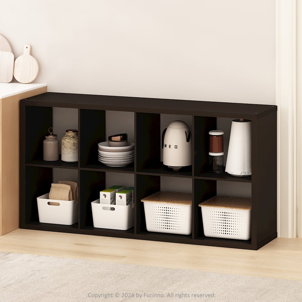 Hermite 8-Cube Open Shelves Kitchen Storage, Kitchen Island, Bakers Rack