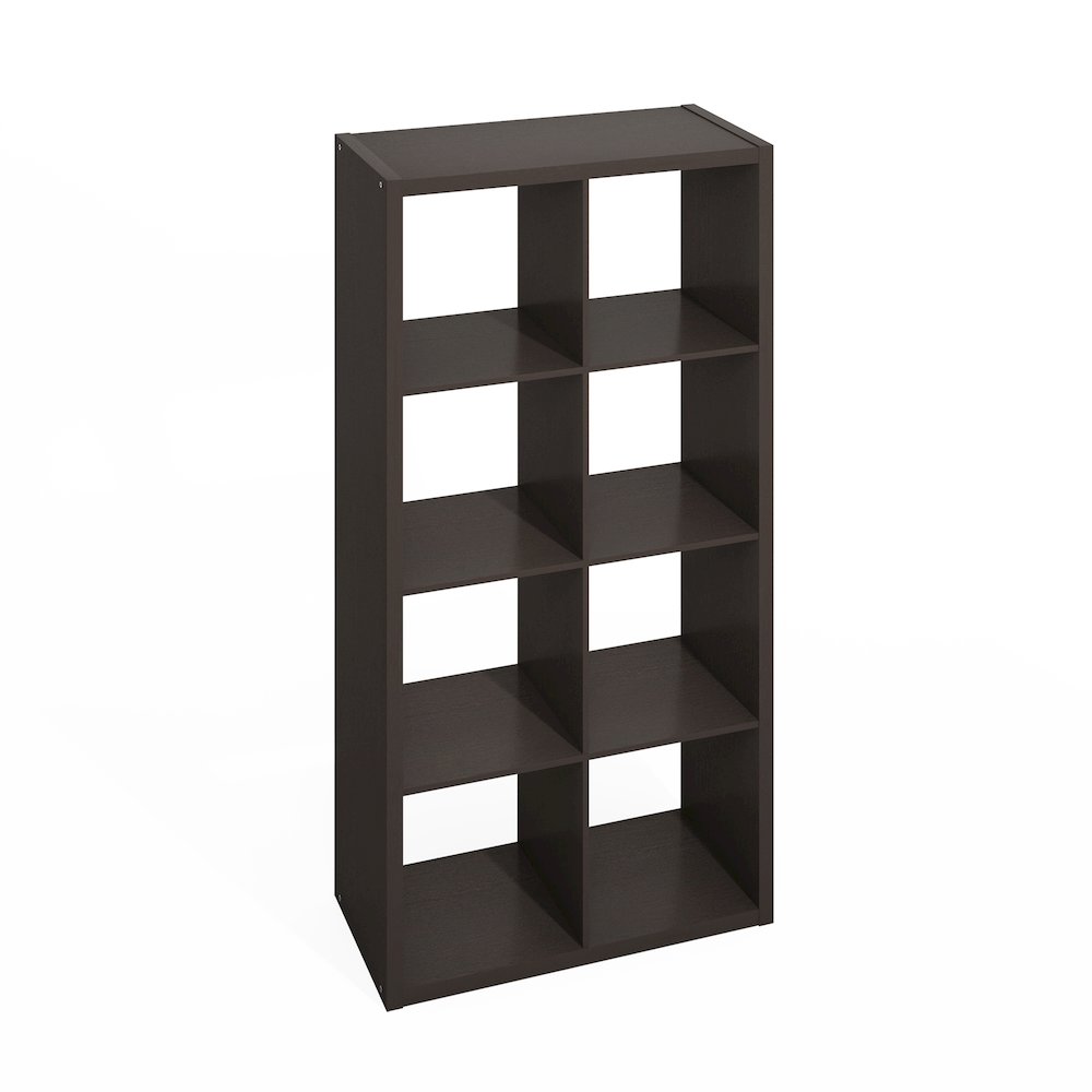 8-Cube Kitchen Storage, Bakers Rack, Kitchen Island with Storage, Black Oak