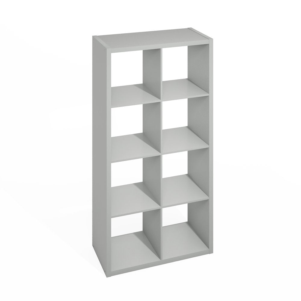 8-Cube Kitchen Storage, Bakers Rack, Kitchen Island with Storage, Pale Grey