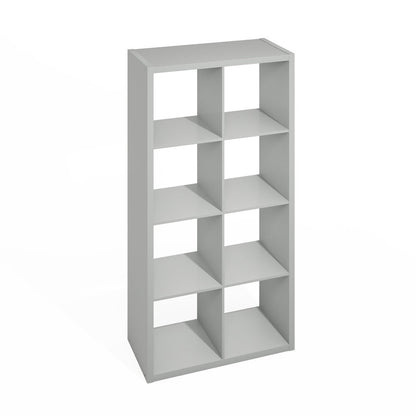 8-Cube Kitchen Storage, Bakers Rack, Kitchen Island with Storage, Pale Grey