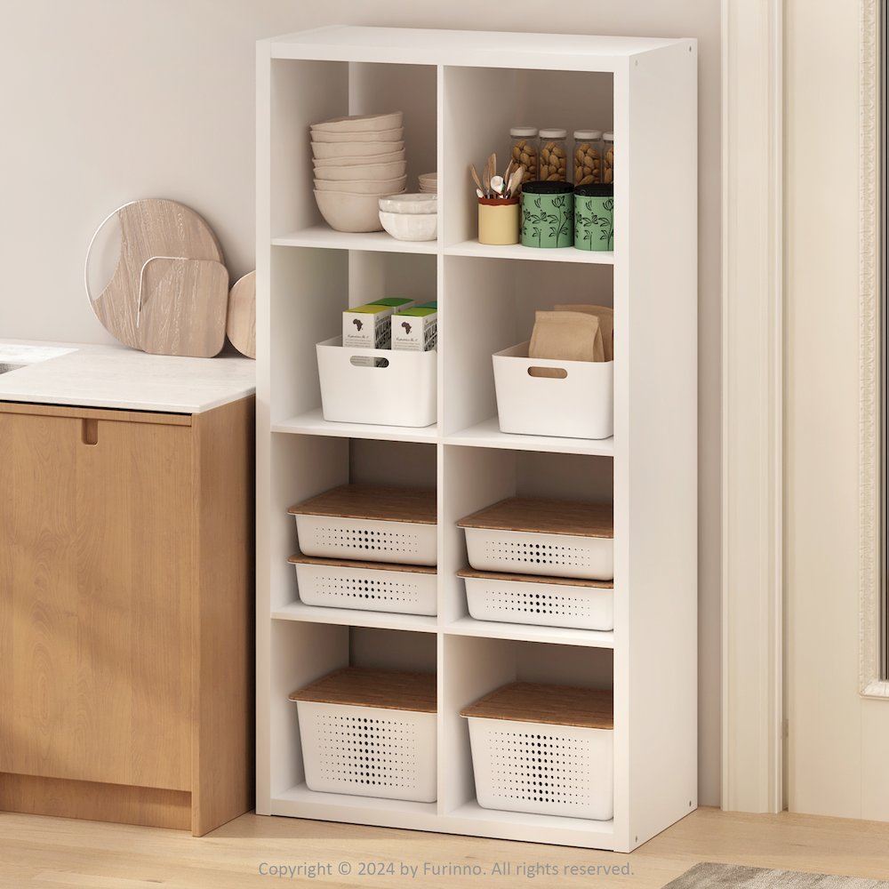 Hermite 8-Cube Open Shelves Kitchen Storage, Kitchen Island, Bakers Rack