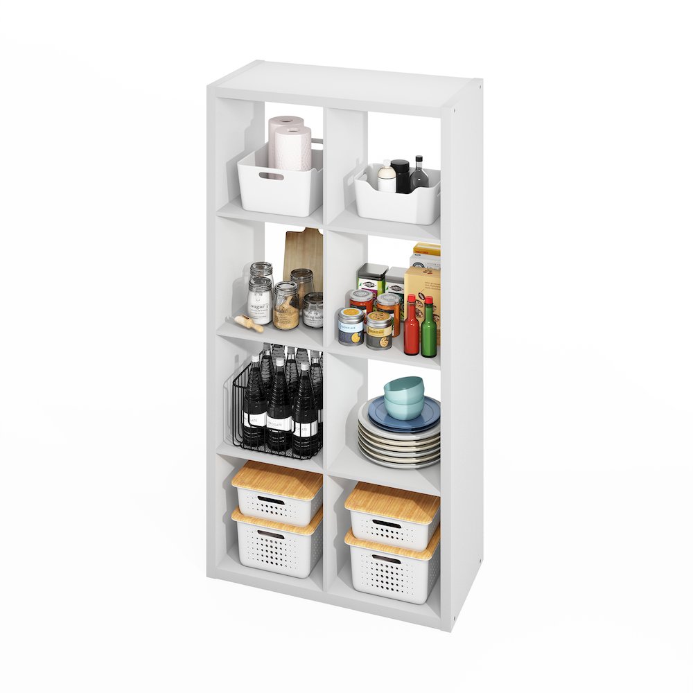 Hermite 8-Cube Open Shelves Kitchen Storage, Kitchen Island, Bakers Rack