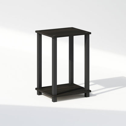 Simplistic Compact Bedside Table, Nightstand, Espresso/Black