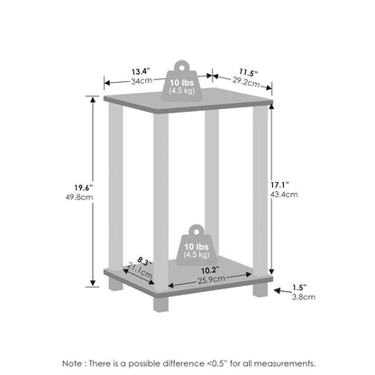 Simplistic Compact Bedside Table, Nightstand, Espresso/Black